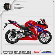 CBR 250RR OLD LIVERY ANNIVERSARY HONDA STRIPING HONDA CBR 250 RR MOTORCYCLE STICKER/ CBR 250 STRIPE/