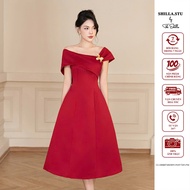 Luxury red off-The-shoulder high-end designer dress [Real photo] The Shilla-CG.C83B67.69D9PK