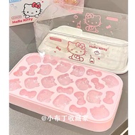 Super Fairy Mold~Household Pink kt Ice Box Ice Cube Silicone Ice Tray Mold Household Refrigerator Ice Storage Box
