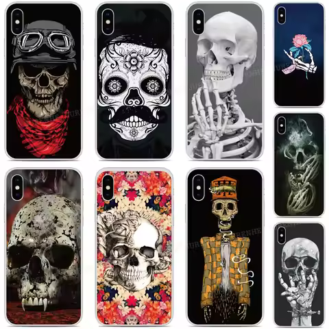 Skeleton Skull Bone Case For Doogee N55 Plus N50 Pro N50s X98 X97 X96 X95 X93 X90 N40 N30 S97 Nothin