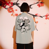 TOKIDOKI เสื้อเชิ้ต ใส่ได้ทั้งชายและหญิง QUEEN OF DARGONS SS SHIRT