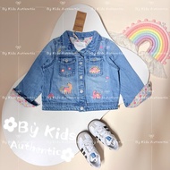 Jean Demin jacket fully embroidered from the front to the back for girls...