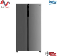 (beko)  ตู้แช่เย็นและแช่แข็ง (ไซด์ บาย ไซด์, 90.5 ซม.) GNO472E40XPTH