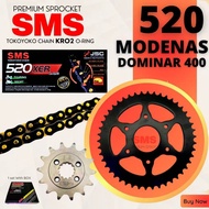 520 DOMINOR 400 SPROCKET SET 520XER X RING CHAIN SPROCKET SET PREMIUM SPROCKET BLACK STEEL ORIGINAL