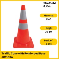 Sheffield PVC Traffic Cone, 70cm (JC1103A) | (6 pcs)