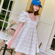 FLAT2112 FF0702 : CECILIE FLORAL PRINTS MINI DRESS เดรสลายดอกไม้
