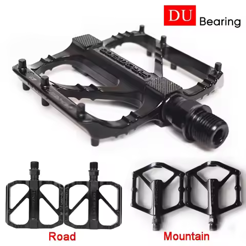 Bicycle Pedals Bearing R27 M29 MTB Road Bike Pedal Platform Ultralight DU Bearing Bicycle Flat Pedal