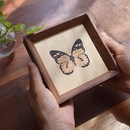 蝴蝶拼木畫 手工禮物 原木鑲嵌 桌面擺件 實木裝飾畫