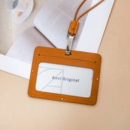 橫式真皮證件套/識別證 附頸繩 可客製燙金/壓印