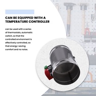 【MAO】-125mm Stainless Steel Electric Air Duct Damper Valve HVAC Air Ducting Motorized Air Damper AC2