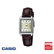 CASIO นาฬิกาข้อมือ CASIO รุ่น LTP-V007L-9EUDF สายหนัง สีน้ำตาล