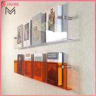 Wall decoration, wall-mounted wall, picture book shelf, acrylic bookshelf, newspapers and magazines, ins creative transparent display shelf