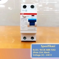 Elcb Rccb Abb F202 25A 2P 30Ma/