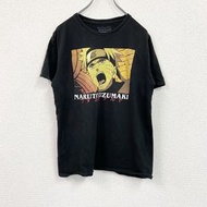 古著火影忍者短袖動漫印花T卹，黑色，M碼