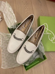 Sam Edelman 白色皮鏈條樂福鞋 Zara maje sandro 