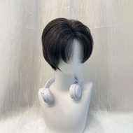 rambut palsu lelaki Gaya Korea setiap hari lelaki semula jadi renda dahi tengah titik simulasi rambu