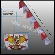 MERAH COLORFUL PENDANTS CONTAIN 10 PCS/NUMBERS FLAGS COLORFUL PENDANT FLAGS RED AND WHITE PENDANT FL