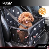 กระเป๋าที่นั่งสัตว์เลี้ยงในรถยนต์ ที่นั่งสุนัข ที่นั้ง แมว สัตว์เลี้ยง ในรถแบบเดี่ยว Portable Pet Dog Car Booster Seat with Clip-On Safety Leash and Zipper Storage Pocket