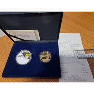 2017 29th Sea Games & 9th Asean Para Games Commemorative Proof Coins (Silver & Nordic Gold) Set Of 2