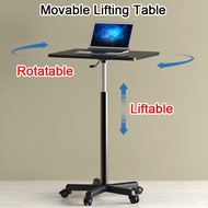 Bedside Desk Height Adjustable Stand Desk Movable Lifting Sofa Bedside table Laptop desk With Wheels