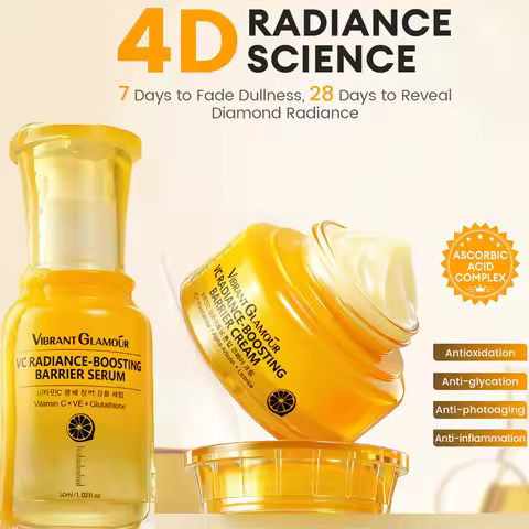 VIBRANT GLAMOUR Vitamin C Face Cream+Essence 2 Piece Set