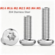 GB2672 M1.4 M1.6 M2 M2.5 M3 M4 M5 304 A2-70 Stainless Steel Six-Lobe Torx Pan Round Head Screw Bolts