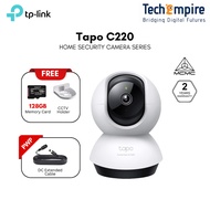 [FREE 128GB MEMORY CARD & HOLDER] TP-Link CCTV Tapo C220 4MP/2K Pan/Tilt AI CCTV WIFI & Wireless IP 