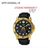 [2YEARS WARRANTY] MTP-VD300GL-1E Casio Men Youth Analogue Multi hand Leather MTP-VD300GL-1 VD300GL V