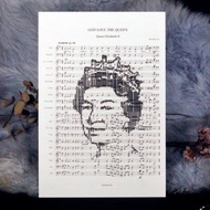 【樂譜明信片】英國女王-聲音肖像