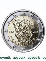 意大利 2014年 憲兵部隊成立200年 2歐元 雙金屬 紀念幣 全新 UNC【京都外幣】