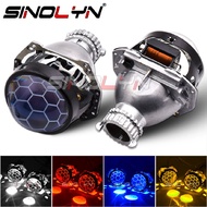 For Car H4 Headlight Hella G5 3R D2S D2H HID Bi-xenon Projector Lens LED Devil Demon Eyes Honeycomb 