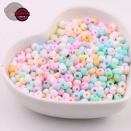 20Gram Manik Mote Pastel Milk Bahan Akrilik Manik Bulat Buat Kerajinan DIY 4mm/6mm/8mm