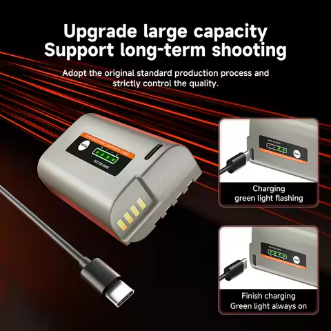 DMW-BLK22 DMW BLK22 Battery with Type-C USB Charging Port for Panasonic LUMIX DC-S5 DC-S5 II GH5M2 G