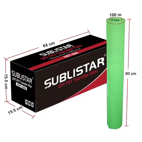 Luminous DTF Transfer Film(60CM*100M), PET Heat Transfer Cold Peel Glow In The Dark DTF Film For T-S