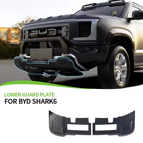 For BYD SHARK 6 Bumper Lower Guard Plate ABS Material Black Custom Design Front Bumper Protection Co