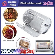 22CM Stainless Steel Air Fryer Basket Pemanggang Biji Kopi Kacang Grill Roaster Drum Oven Basket Ala