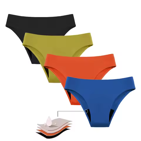 Teenage menstrual swim trunks women's bikini 4 layer leak-proof absorbent swim trunksPostpartum mens