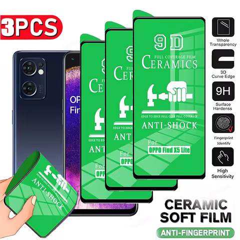 3PCS HD Soft Ceramics Film For OPPO Find X5 X3 Lite Reno 8 7 6 5 Pro 5G Screen Protectors For OPPO A