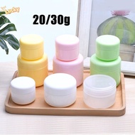 LNBE 2pcs Makeup Jar, Plastic 20g 30g Face Cream Jar,  Colorful Refillable Travel Bottle Travel