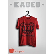 MERAH Radiohead 2 Band T-Shirt Red/Red Radiohead T-Shirt Radio T-Shirt