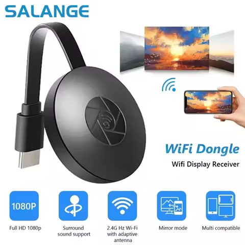 Salange G2 Miracast TV Dongle Wifi Wireless TV Stick Supoort HDMI-Compatible 1080P Mirror Screen Dis