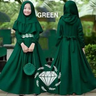 (Delisha) Gamis Girls 6-9 Years 6 Years 7 Years (L)
