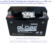Bình ắc quy GLOBE WP7A-BS 12V 7Ah dùng cho xe máy SYM: Atila ExcelShark Yamaha: Majesty Force Vespa 