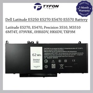 Dell Latitude E5250 E5270 E5470 E5570 62Wh Compatible Laptop Battery 6MT4T