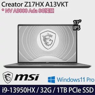【MSI】微星 CreatorPro Z17HX A13VKT-096TW 17吋/i9-13950HX/32G/1TB SSD/A3000/Win11P/繪圖筆電