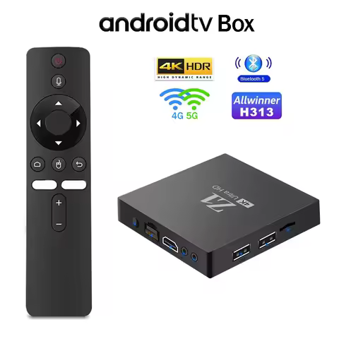 TV Box Android 15.0 Smart 4K Quad Core Z1 TV Box Set-Top Box 5G 4G WiFi Voice Remote BT5.0 Streaming