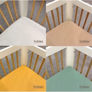 [funbies] Bedsheet / 100% Cotton Fitted Sheet 60 x 120cm & 70 x 130cm