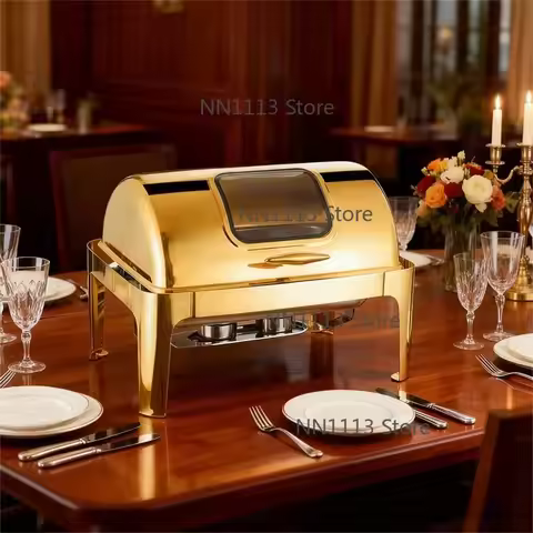 Kitchen Equipment Buffet Dishes Stainless Steel Food Warmer Double Pans Chafing Dish Buffet Food War