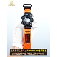 Suitable for Casio 5th Generation Frogman Watch 3184 GWF-1000 Modified Velcro Nylon Canvas Strap Acc