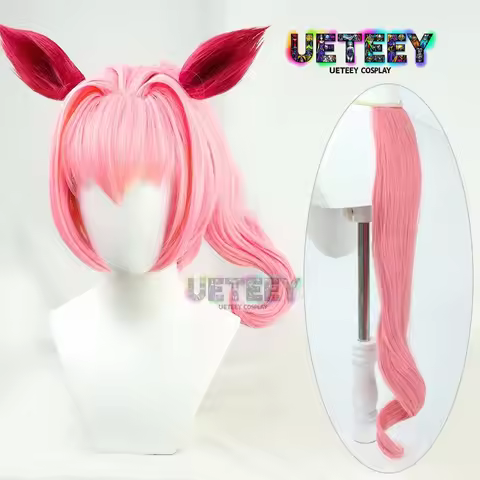 UETEEY Game Haru Urara Haruurara Cosplay Wig Umamusume: Pretty Derby Uma Cosplay Outfit Tail Anime H